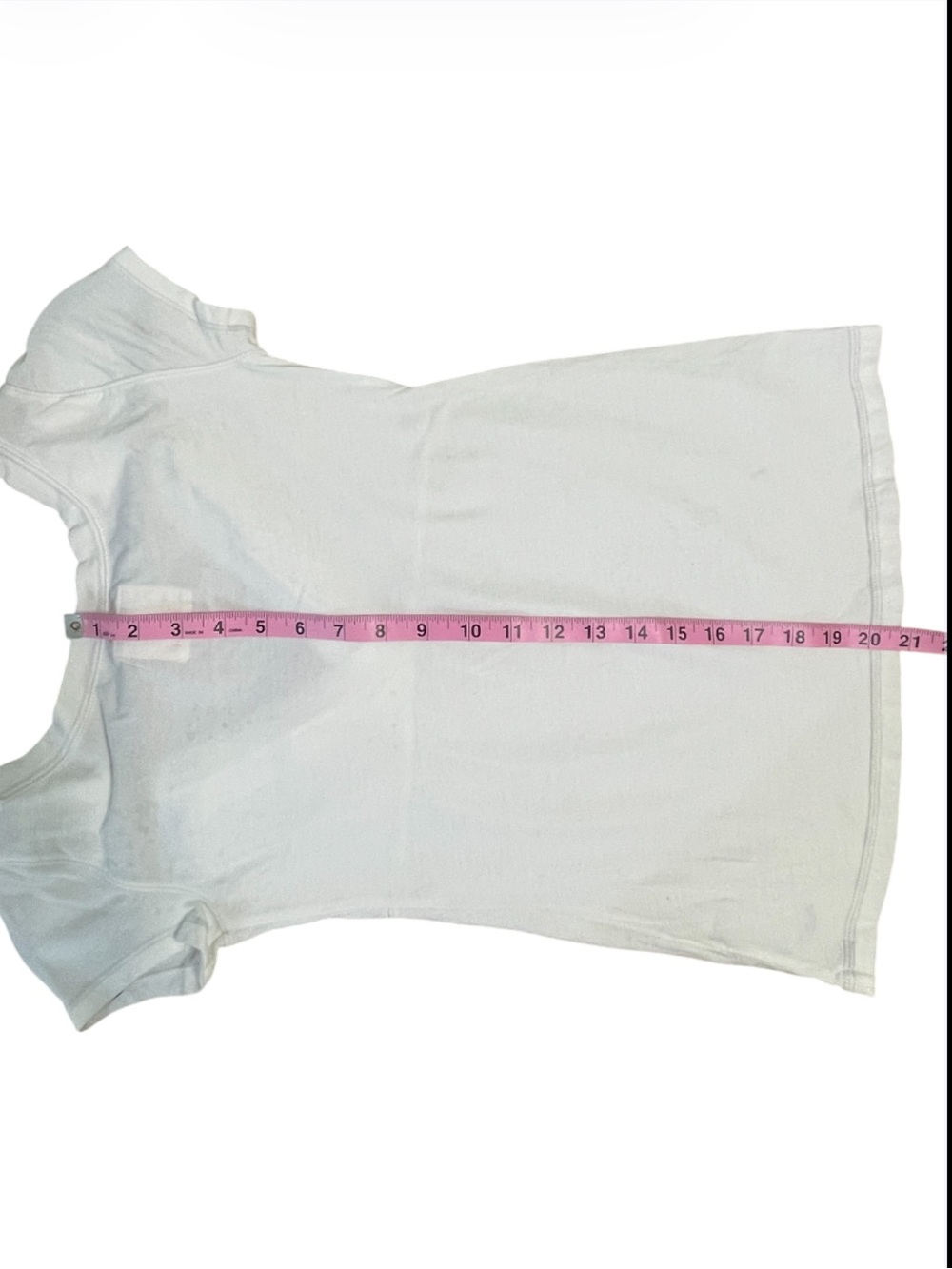 Hollister White Ruffle V-Neck Tee with Logo - Picture 8 of 8